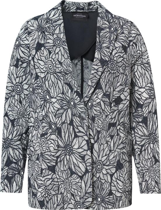 Immagine prodotto Ulla Popken Blazer di jacquard con revers e maniche lunghe (52)