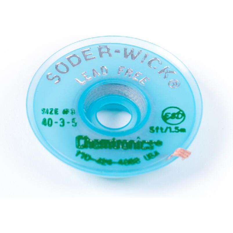 Chemtronics Soder-Wick Leadfree SD 2,0 mm / verde 40-3-5 (filo per brasatura), Accessori per saldatore, Verde