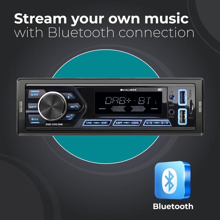 Produktbild Caliber RMD035DAB Autoradio mit DAB+ und Bluetooth