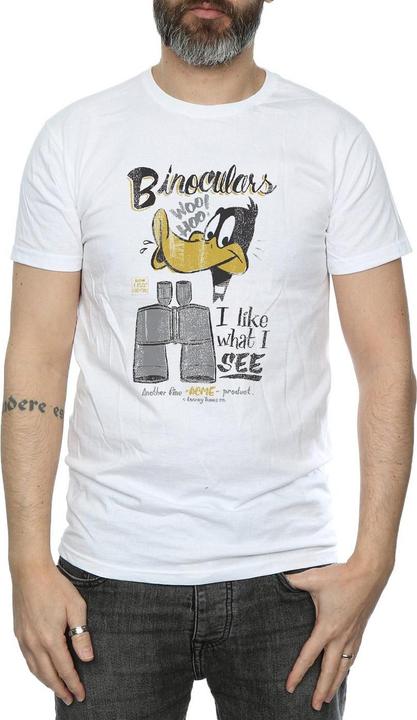 Immagine prodotto Looney Tunes Daffy Duck Binoculars Maglietta Uomo (L)