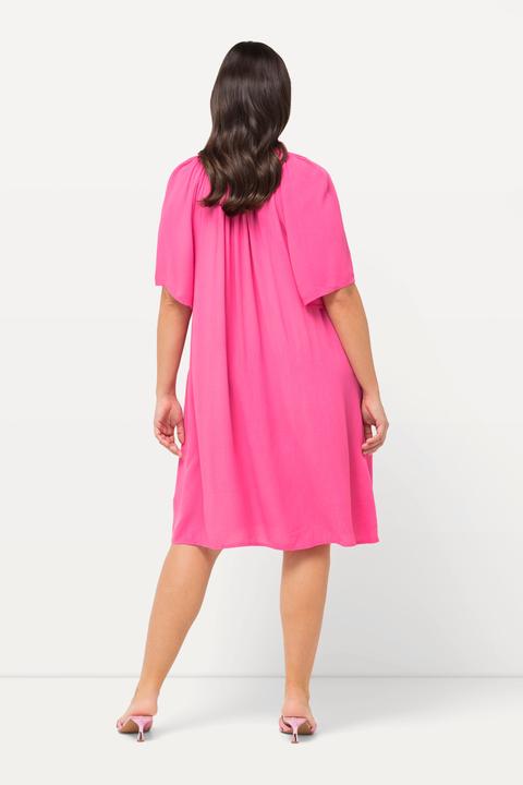 Produktbild Ulla Popken Kleid, Rüschen, A-Linie, Tunika-Ausschnitt, Halbarm (46, 48)
