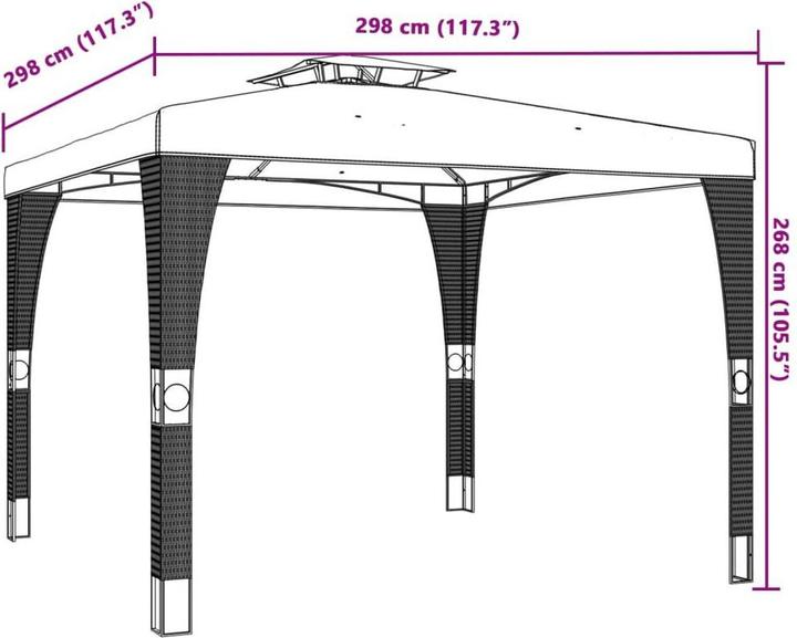 Image du produit vidaXL Pavillon (298 cm, 298 cm)