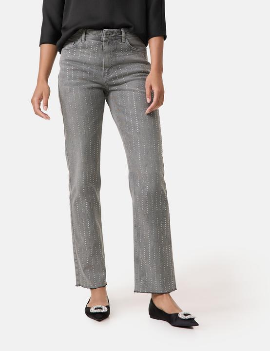 Produktbild Taifun Glamour-Jeans mit Strassstein-Dekor Straight Fit Hose Jeans lang - 63782