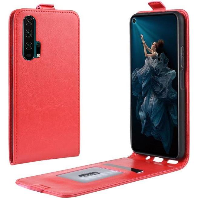 Thumbnail - MU Classic Leder Flipcase Hülle (Honor 20 Pro), Smartphone Hülle, Rot