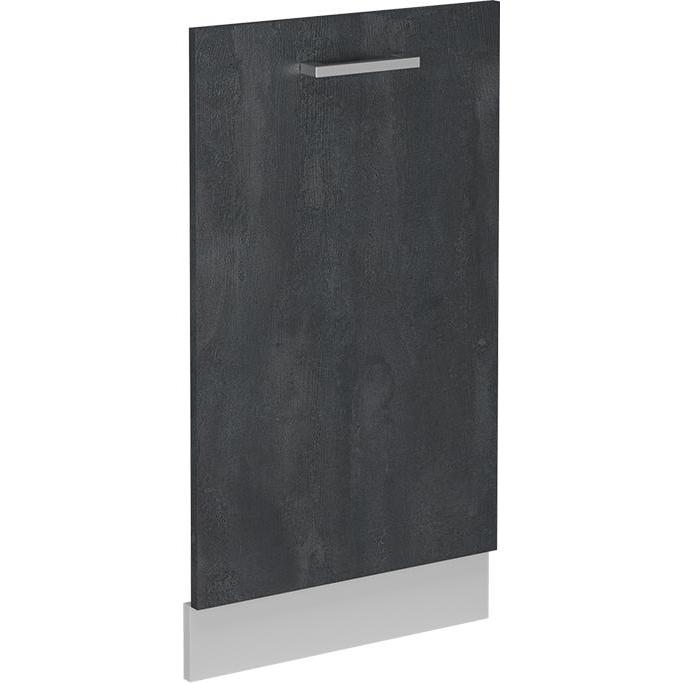 Vichy Geschirrspülblende R-Line, Schwarz Beton/Weiss, 45 cm ohne Arbeitsplatte, Geschirrspüler Zubehör, Schwarz