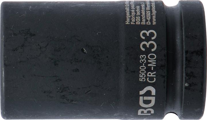 Produktbild BGS Kraft-Steckschlüssel-Einsatz Sechskant, tief Antrieb Innenvierkant 25 mm (1") SW 33 mm (33 mm)