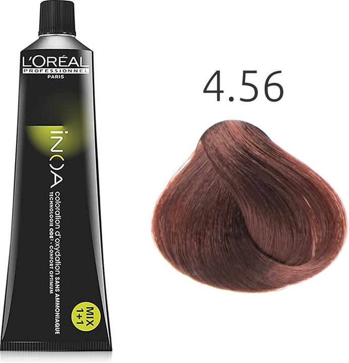 Image du produit L'Oréal Professionnel Paris Inoa INOA coloration pour cheveux 4,56 brun moyen acajou rouge haute (4,56 Marron moyen Acajou rouge)