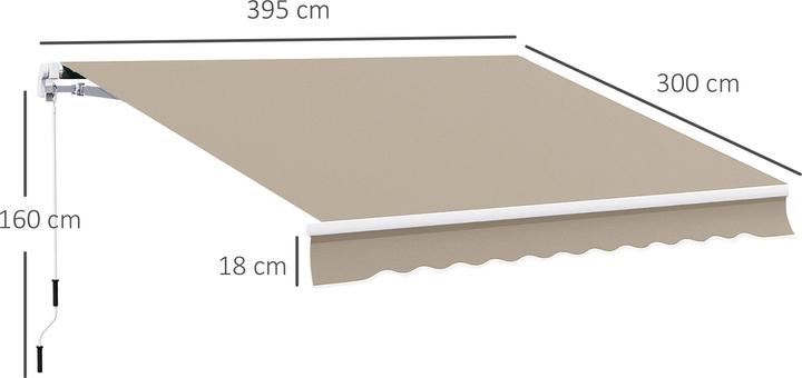 Actual product image Swisshandel24 Gelenkarmmarkise (3 m)