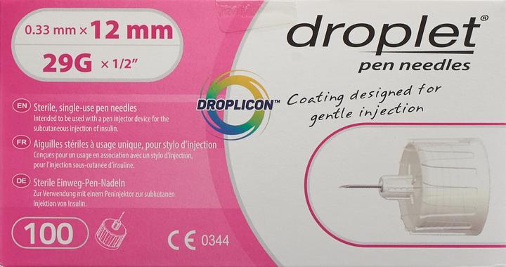 Image du produit Droplet Pen Nadeln 12mm 100 Stk (Aiguilles de stylo + aiguilles jetables)