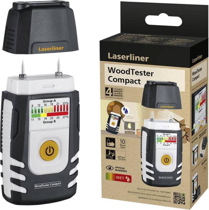 Immagine prodotto Laserliner Analizzatore di umidità del legno compatto: utilizzo di materiale riciclato per la sostenibilità