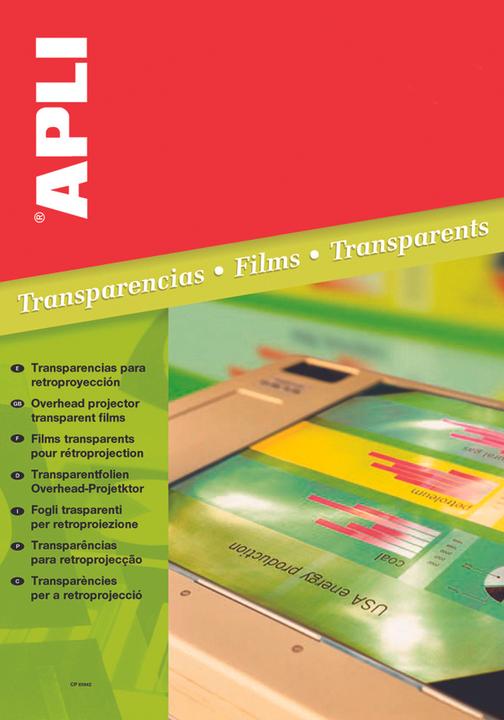 Apli Projector film, a4, copier, colourless, 100 sheets. (A4)