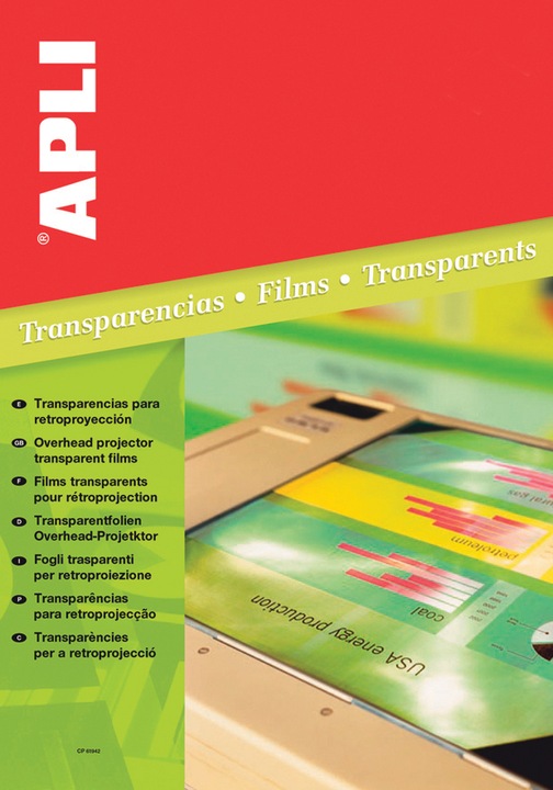 Produktbild Apli Projektorfolie, a4, kopierer, farblos, 100 blatt. (A4)