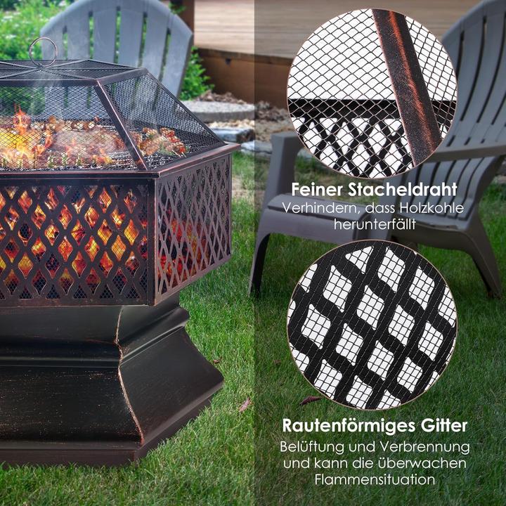 Produktbild Tlsunny Feuerschale mit Grillrost (66 cm)