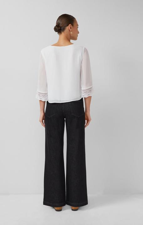Immagine prodotto s.Oliver Fliessende Chiffon-Bluse mit V-Ausschnitt und Satinblende (42)