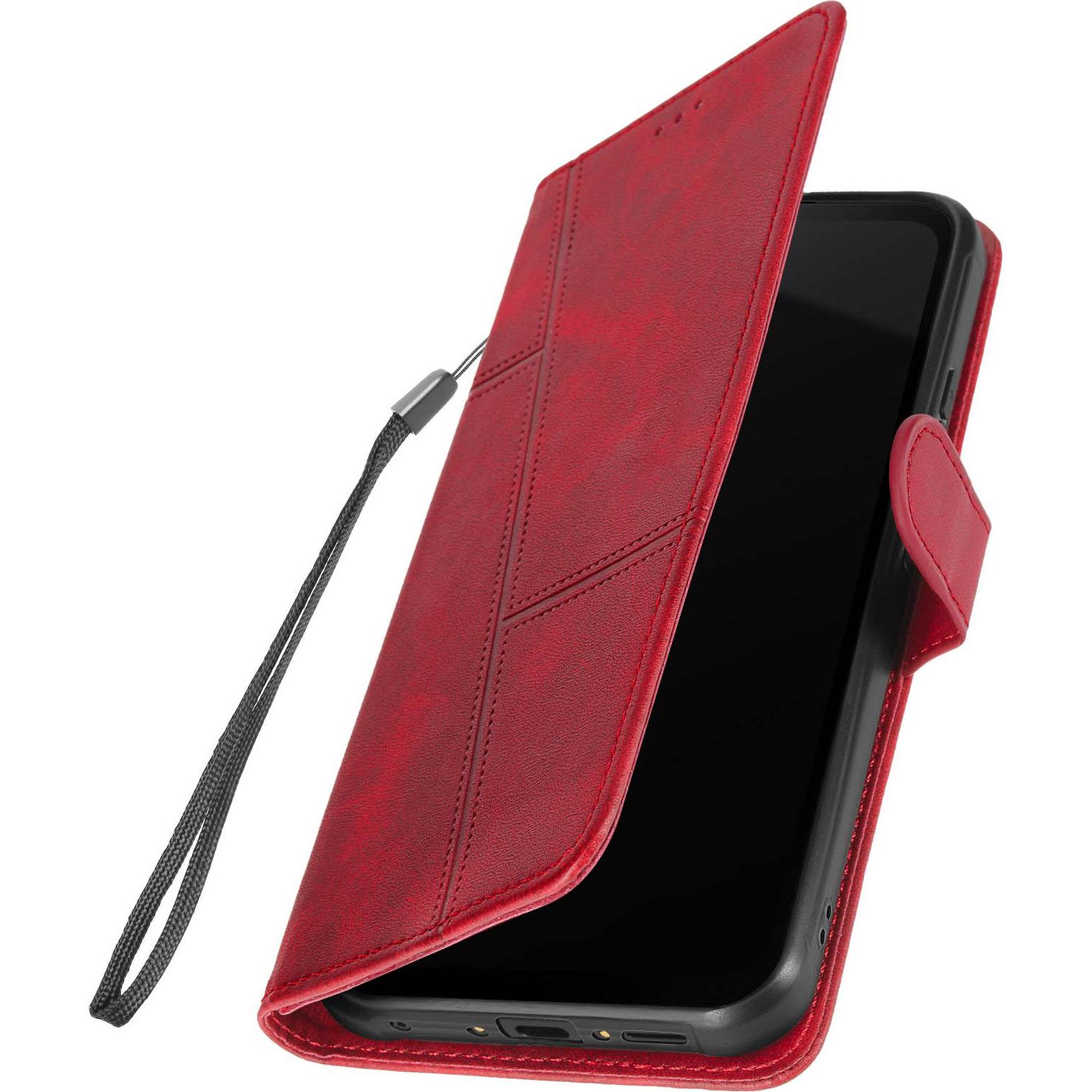 Avizar EssentialWallet Cover Series (Samsung Galaxy Xcover 7), Smartphone Hülle, Rot