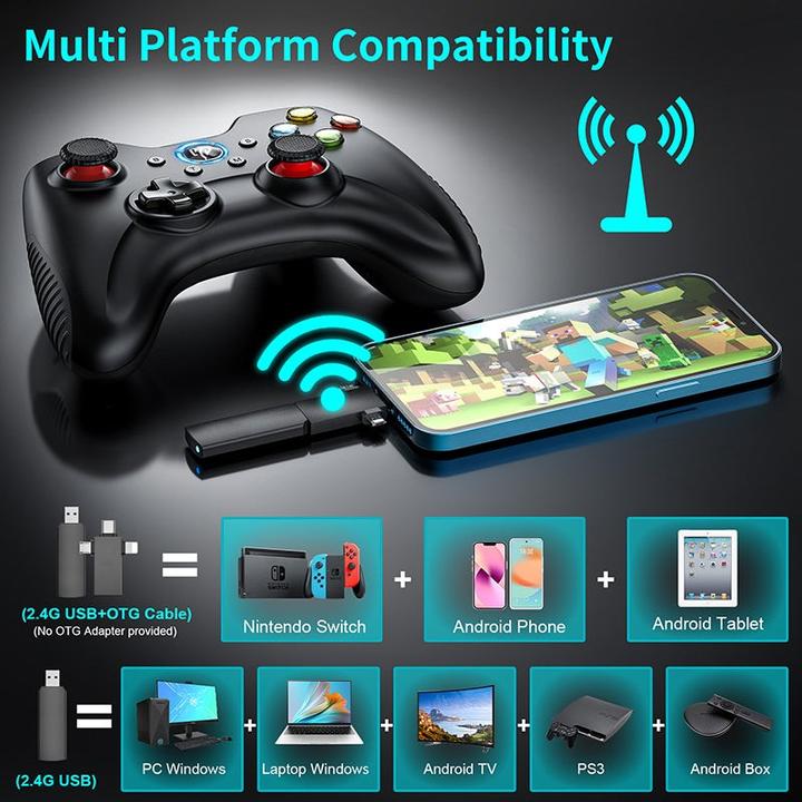 Produktbild EasySMX Kc-8236-bla (Steam Machine, PS3, PC, Switch, Android)
