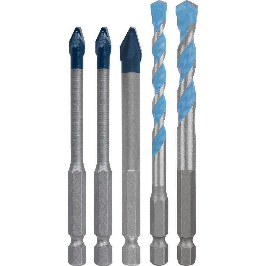 Bosch Professional Zubehör, Punta da trapano, EXPERT HEX-9 Hard Ceramic & Multi Construction Bohrer-Set, 6/8 mm, 5-tlg. (6 millimetri, 8 millimetri)