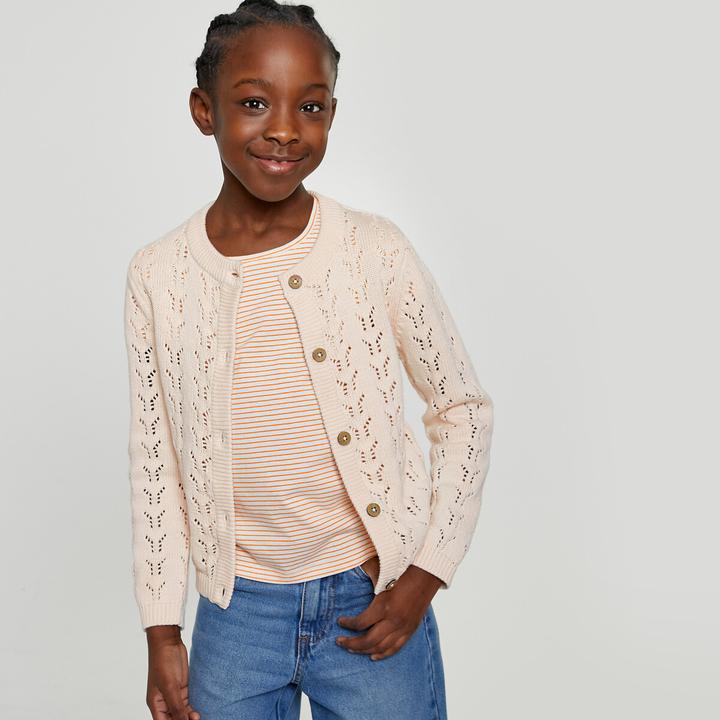 Actual product image La Redoute Collections Strickjacke mit Knopfverschluss und Ajourmuster (104)