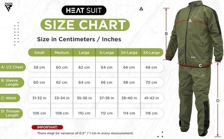 Immagine prodotto Rdx Clothing Sauna Suit C1 Army Green-M
