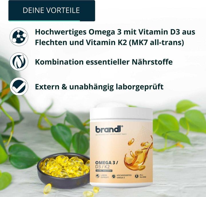 Produktbild Brandl Omega 3 + D3 K2 (240 Stk., Kapseln, 180 g)