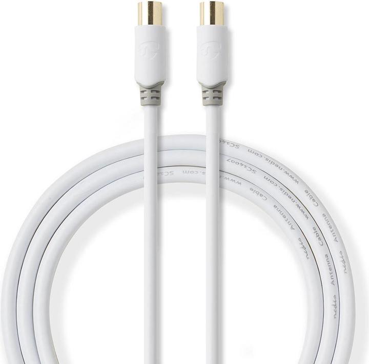 Produktbild Nedis Koaxial Kabel IEC (Coax) Stecker IEC (Coax) Buchse Vergoldet 75 Ohm Doppelt geschirmt Unisex (75 dB, Antennenkabel)