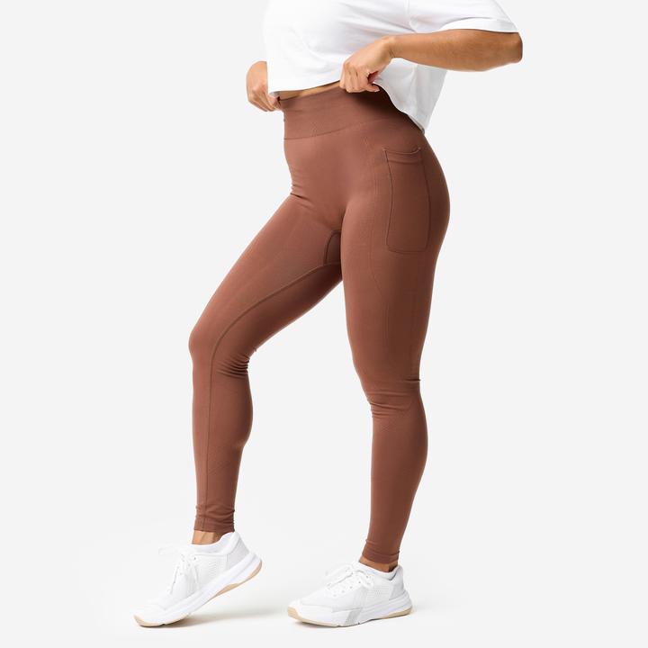 Domyos Leggings Damen Nahtlos Push-up Polyester (XL)