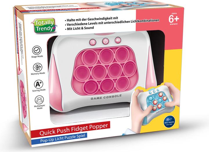 Actual product image Totally Tech Totally Trendy Push Fidget Popper pink