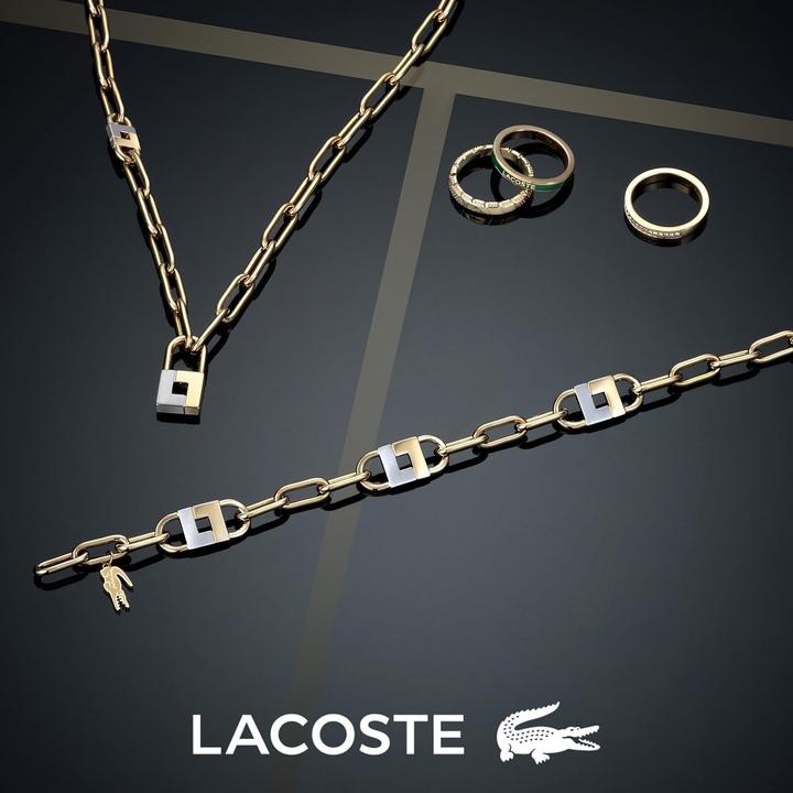 Actual product image Lacoste - Charms 2040162 Women's Statement Gold Plated Bracelet (19 cm, Yellow Gold Ion Plating)