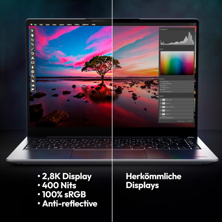 Image du produit Medion SPRCHRGD14 S2 ELITE 30040136 - 14" 2,8K, Intel® Core™ Ultra 9-2, 32GB RAM, 2TB SSD, W11 (14", Intel Core Ultra 9 288V)