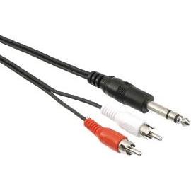Eneroid Audio-Adapterkabel Klinke auf Cinch, 1,5 m, 6,35mm (1.50 m, Cinch), Audio Kabel