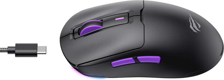 Actual product image Havit Wireless Gaming Mouse MS969WB, RGB, 1000DPI - 16000DPI, Black (Wireless)