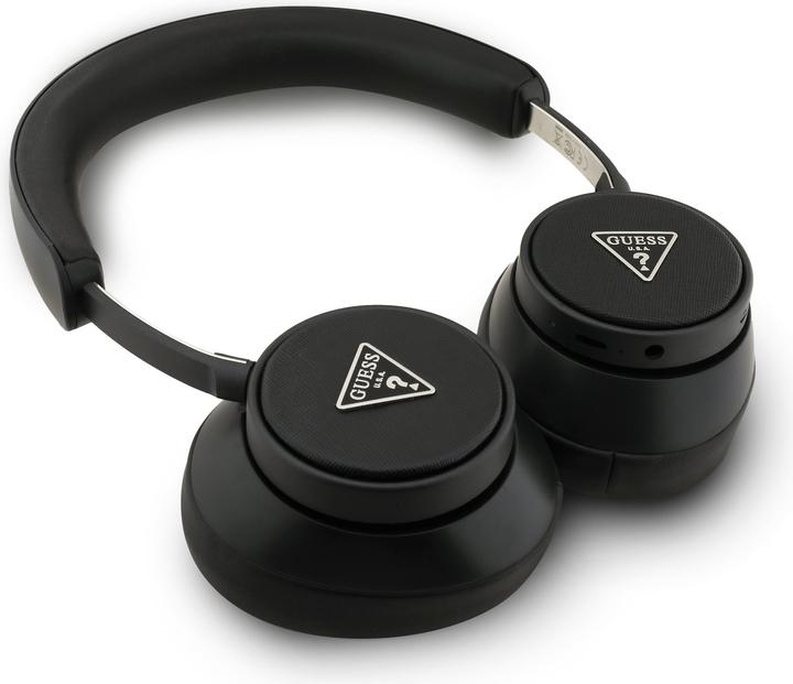 Produktbild Guess Over-ear headphones Bluetooth ENC Saffiano Triangle Logo black (ANC, 45 h, Kabellos)