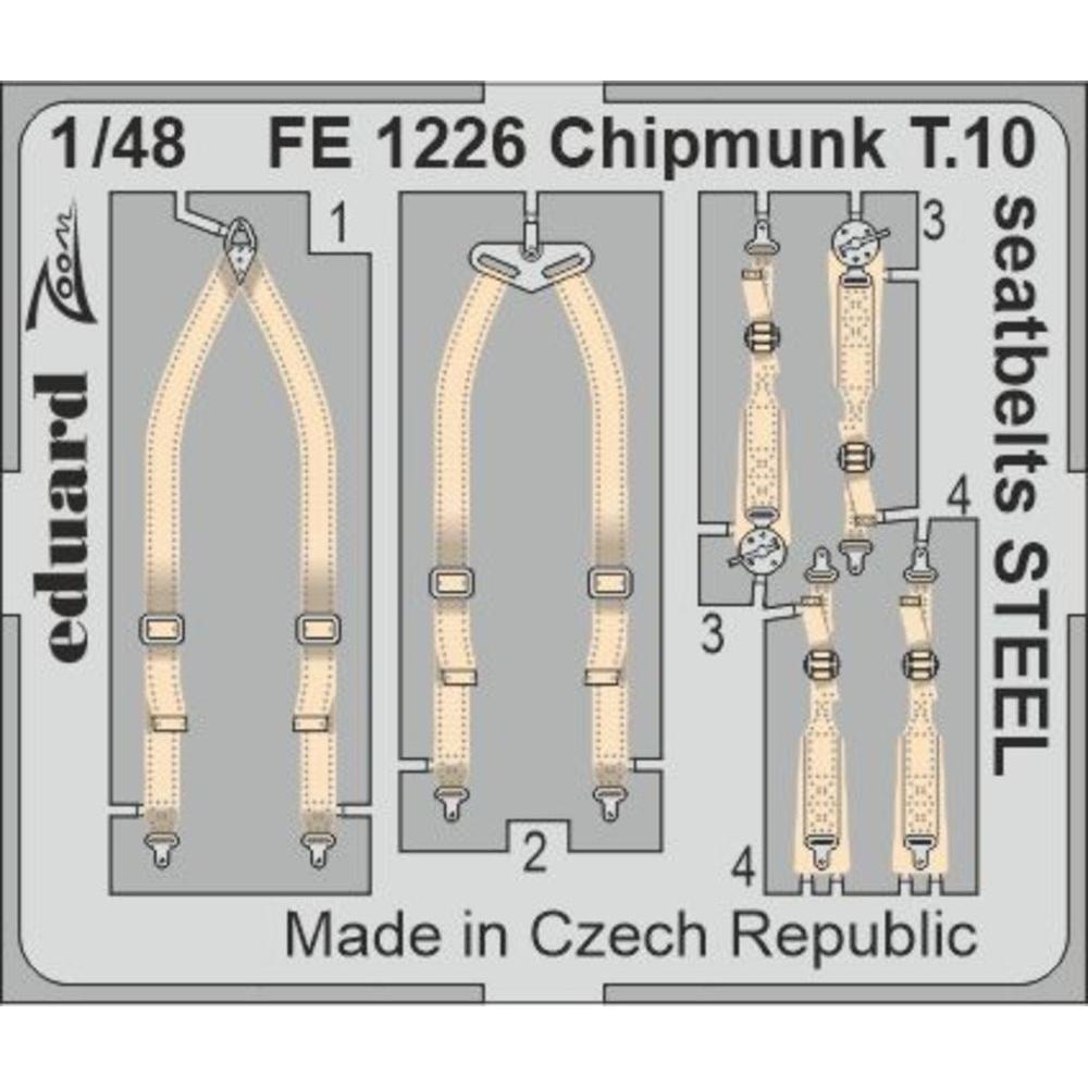 Eduard Chipmunk T.10 seatbelts STEEL for AIRFIX