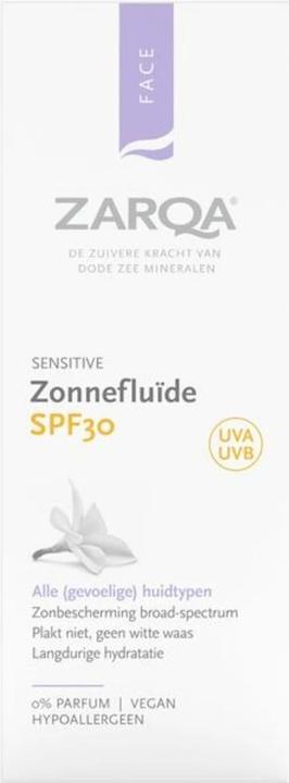 Actual product image Zarqa Sensitive Sun Fluid SPF30 (SPF 30, 50 ml)
