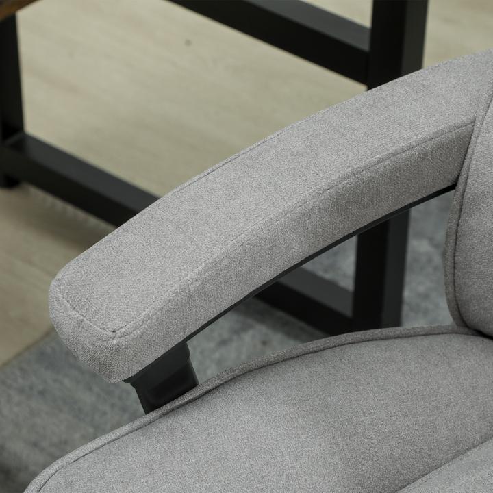 Produktbild Homcom Bürostuhl Polyester Hellgrau