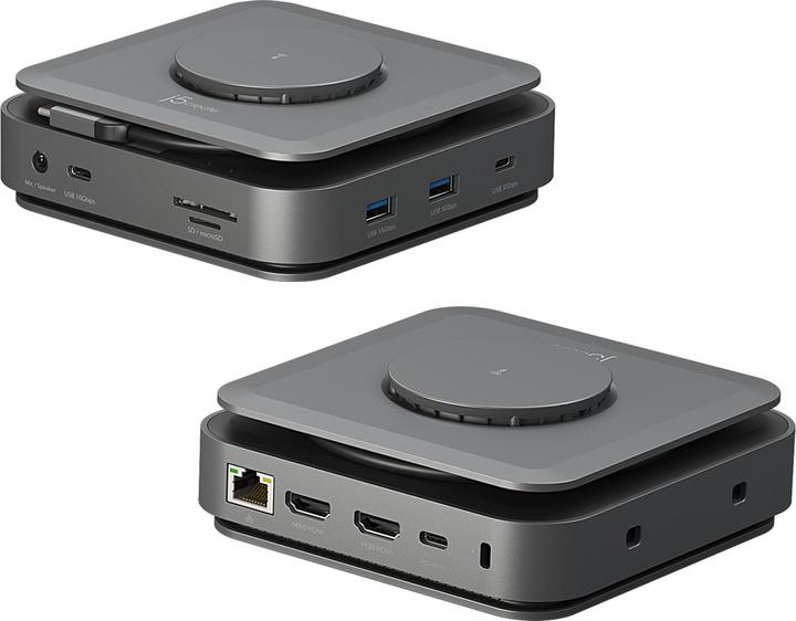 Produktbild j5Create JCD3199-N Dual-4K-HDMI™-USB-C®-Dock, Kabelgebunden, USB 3.2 Gen 2 (3.1 Gen 2) Type-C, 2.0/2 (USB-C, 1 Port)
