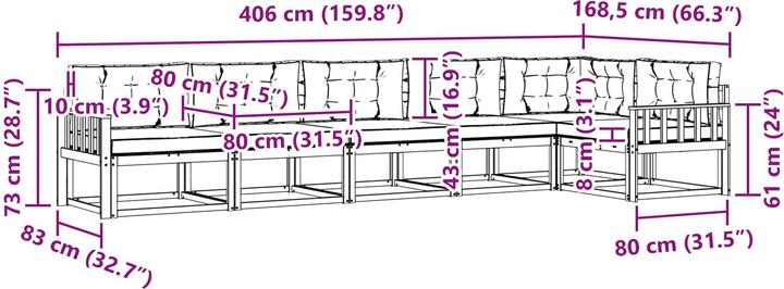 Produktbild vidaXL Outdoor-Sofa