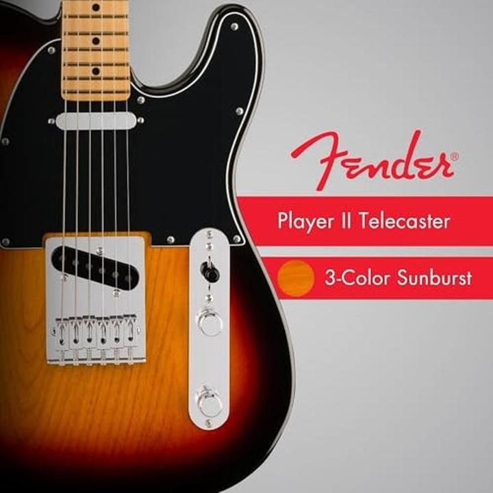 Produktbild Fender Player II Telecaster Electric Guitar, 3-Color Sunburst (E-Gitarre, Ahorn (Griffbrett), Erle (Korpus), Ahorn (Hals))