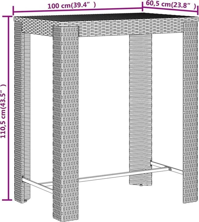 Produktbild vidaXL Gartenbar Set