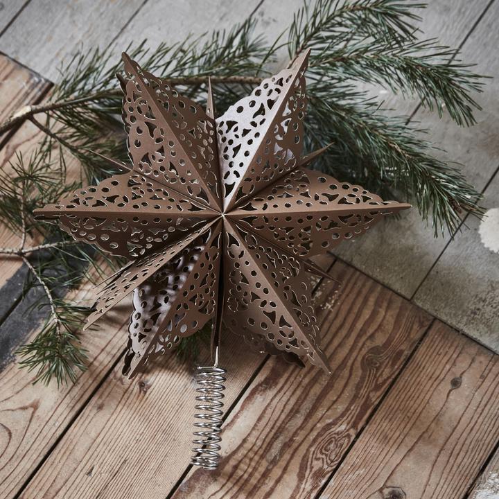 Actual product image House Doctor Weihnachtsbaumstern, Clip, Braun