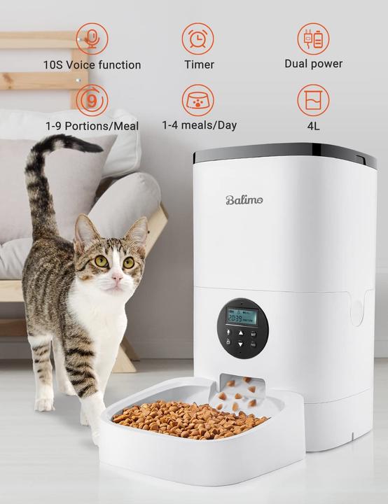 Actual product image Balimo 4L Automatic Feeder White