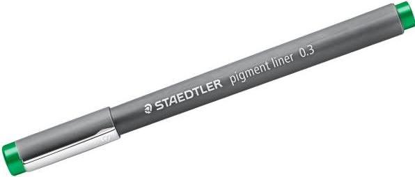 Image du produit Staedtler pigment liner 308 Fineliner, produit unique, vert, env. 0,3 mm (Vert, 1x)