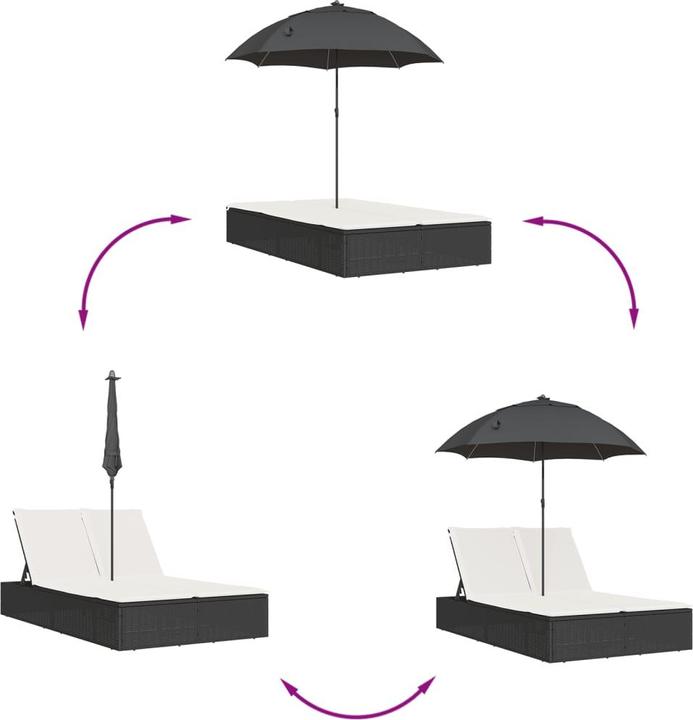 Immagine prodotto vidaXL Doppel-Sonnenliege (164 cm)
