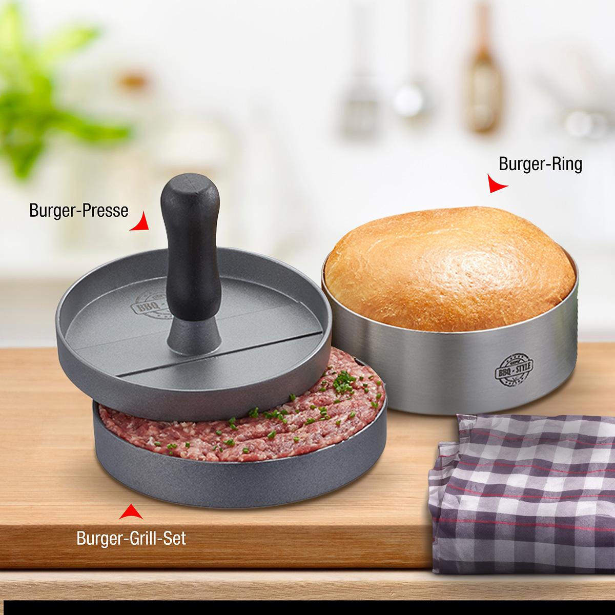 Thumbnail - TOP, Grillbesteck, Burgerpresse BBQ