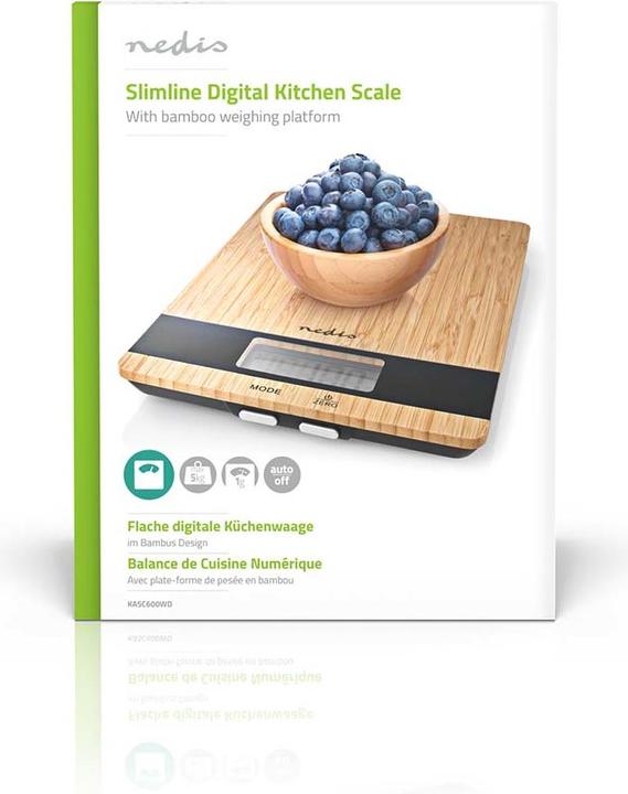 Actual product image Nedis Kitchen Scales Digital Wood/Plastic Wood Wood