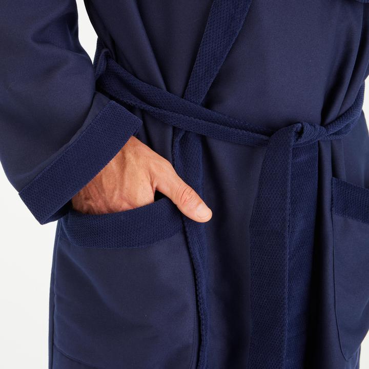 Image du produit Nabaiji Hommes microfibre compact hooded bathrobe en bleu foncé (M)