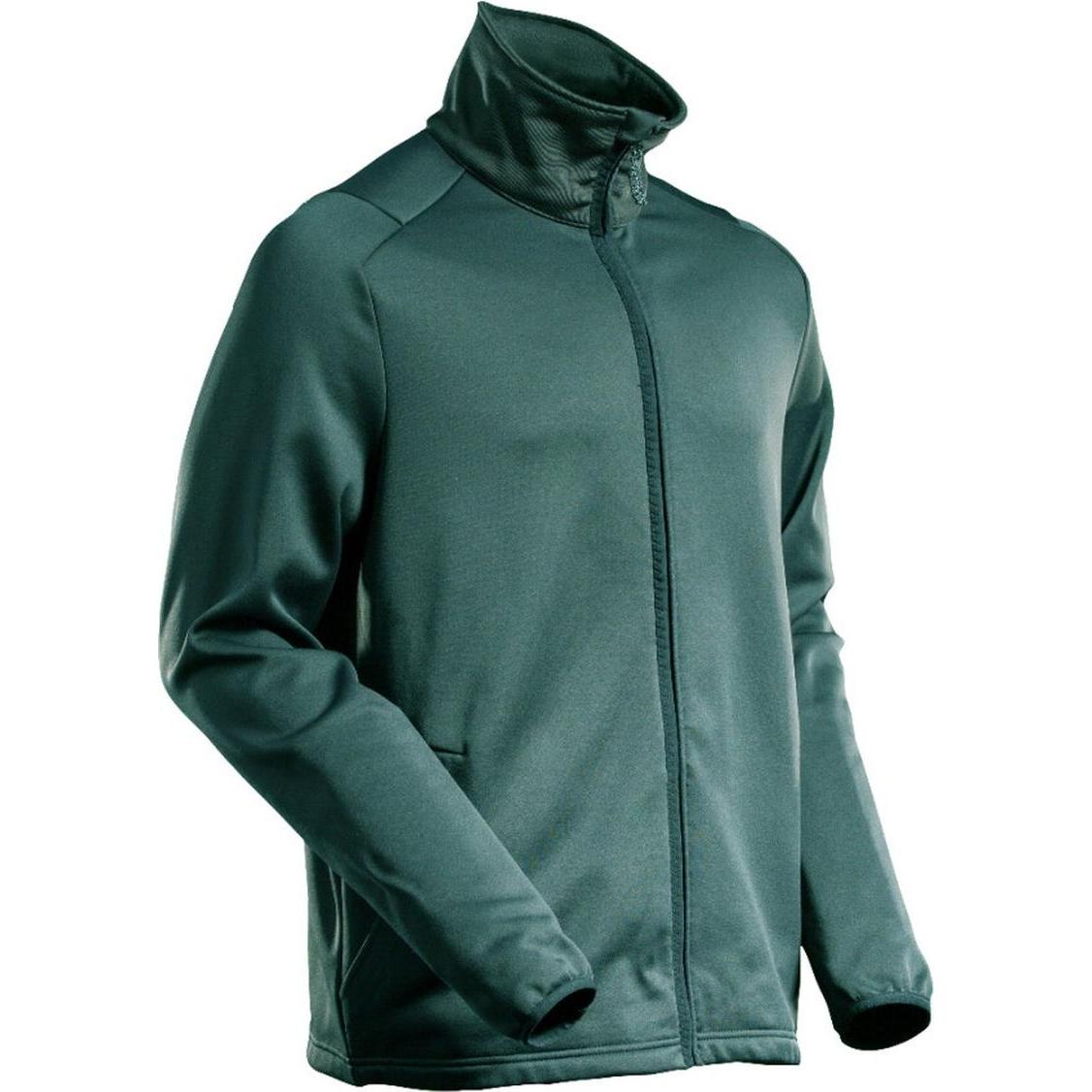 Mascot, Mundschutz, Fleecepullover m. Reissverschl. waldgrün, Gr.XL
