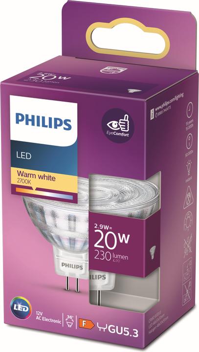 Produktbild Philips Lampe (GU5.3, 2.90 W, 230 lm, 1 x, F)