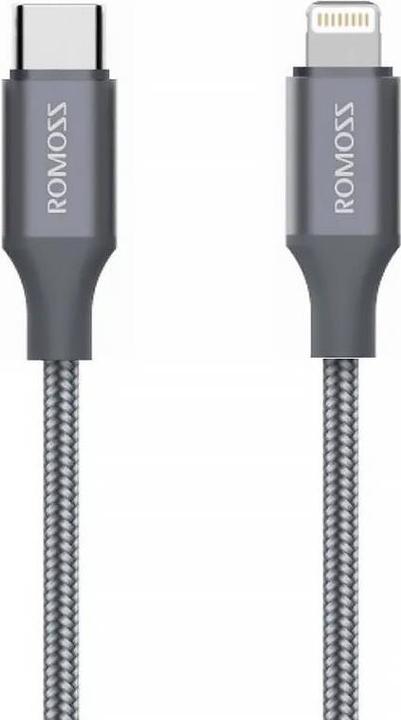 Actual product image Romoss CB1737 USB-C to Lightning cable, 27W, 1m (grey)