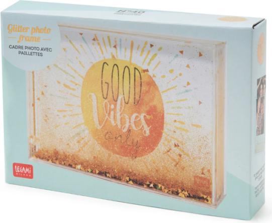 Immagine prodotto Legami Bilderrahmen mit Glitter - Good Vibes (10 x 15 cm)